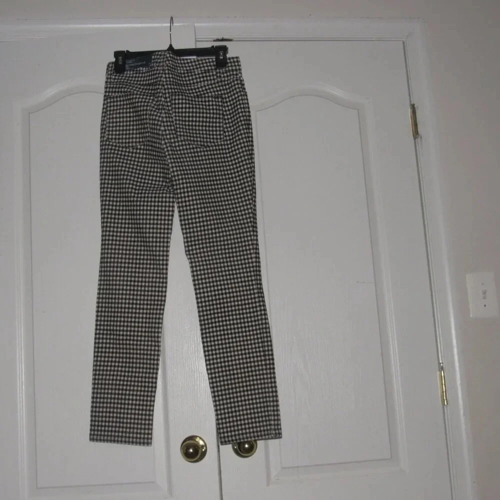 NWT TALBOTS Flawless Slimming High-Waisted Straight Leg Plaid Corduroy Pants 2P - Picture 4 of 8